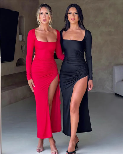 שמלת ערב מחטבת עם שסע דרמטי – אלין