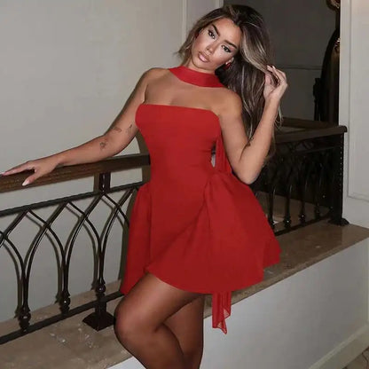 שמלת מיני סטרפלס – לירון